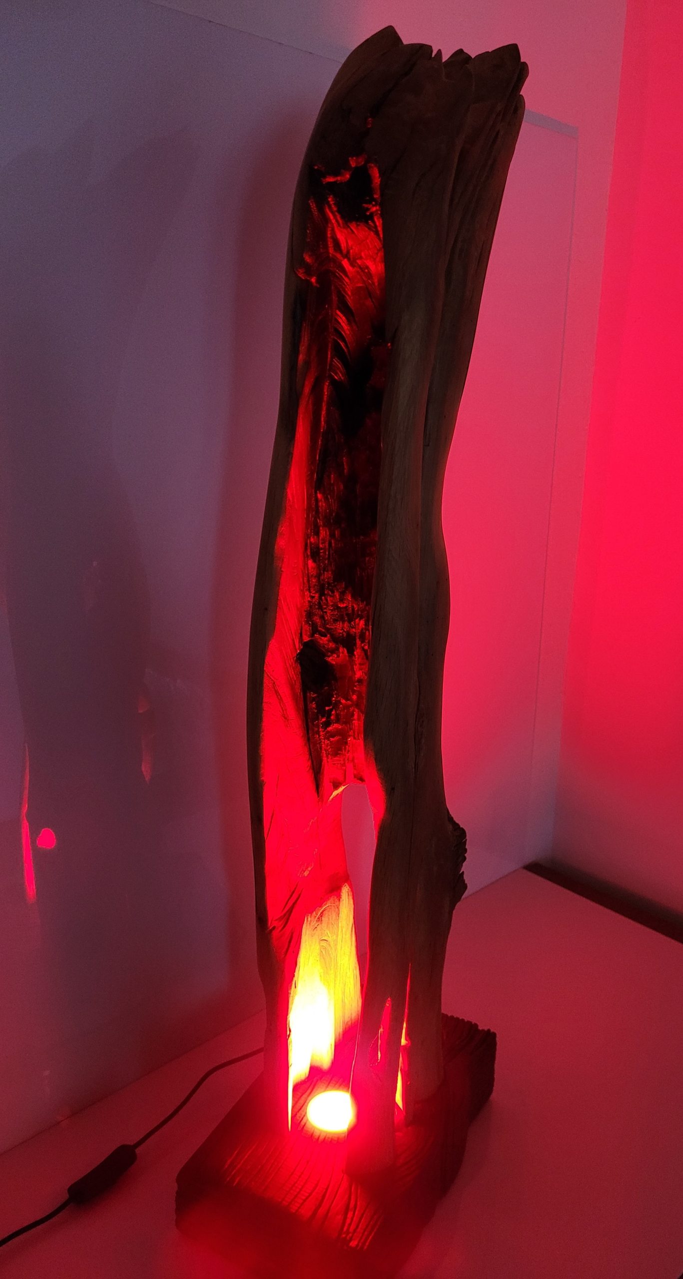 Sculpture Tronc brulé