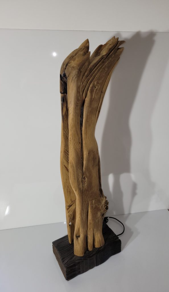 Sculpture Tronc brulé